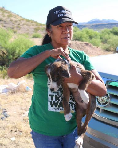 Julie Cassadore of the San Carlos Apache Tribe was recently named one of three finalists for the Humane Society of the U.S.’ ‘More Than a Pet Community Hero Award,’ which honors people who improve access and equity to pet care in their communities.